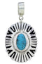 Southwestern Turquoise And Jet Pendant Jewelry PX30385